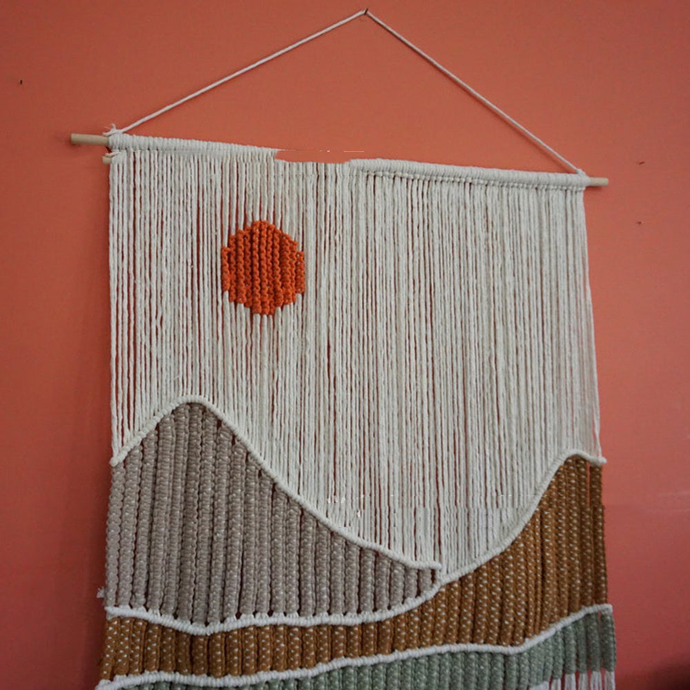 Hand Woven Tapestry Landscape Fringe Home Decor