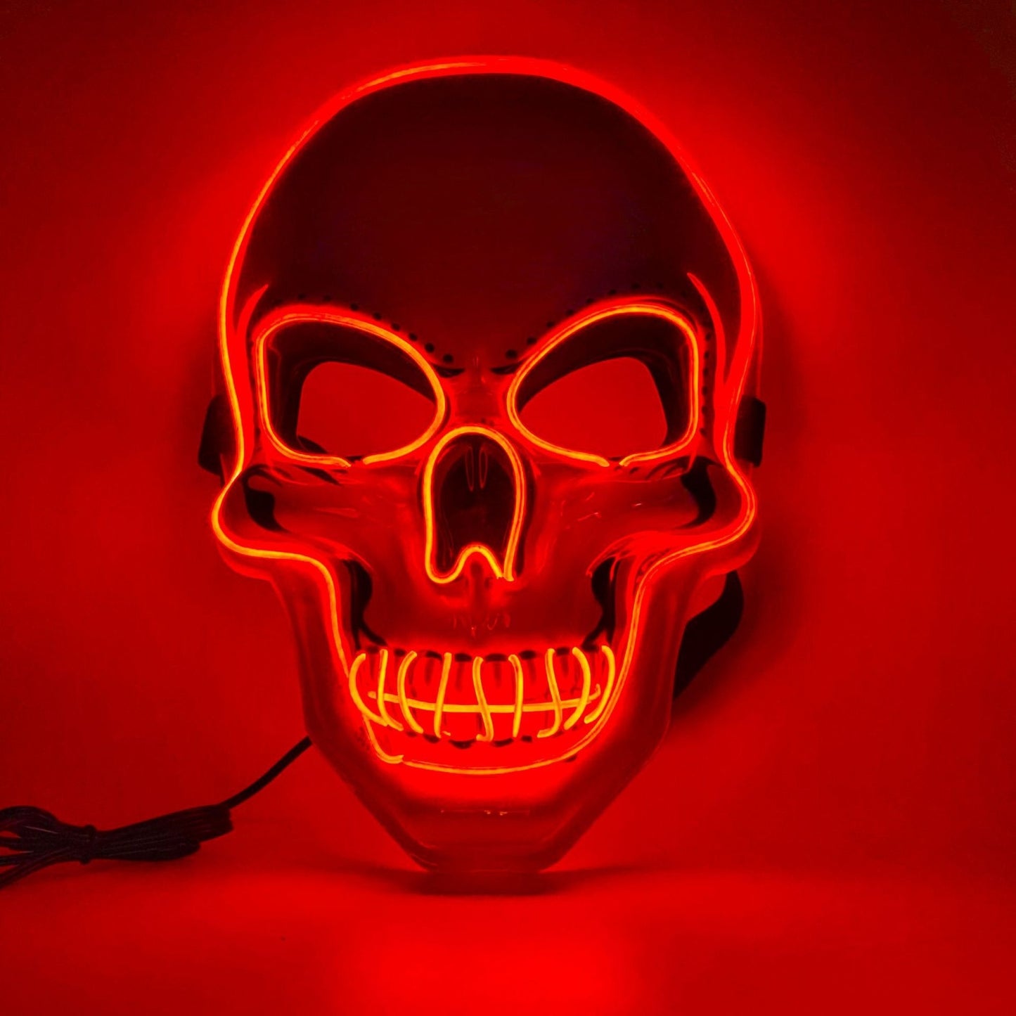 White Skull Mask Led Mask Luminous