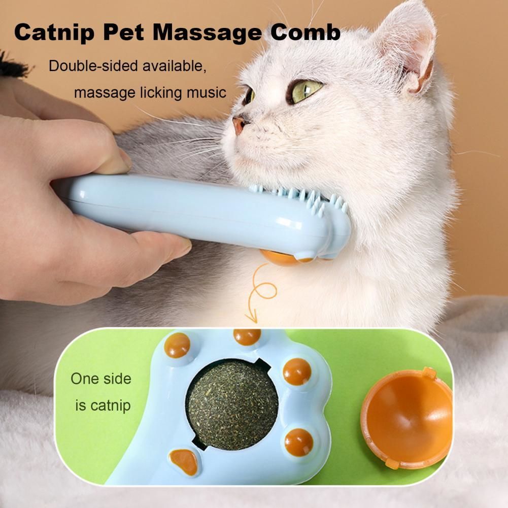 Cartoon Design Cat Toy Dual-purpose Cat Massage Comb Clean Mouth Cat Toys For Dental Care Digestion Promotion Pet Accessory