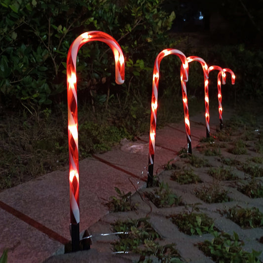 Solar Powered Cane String Lights Christmas Home Decor